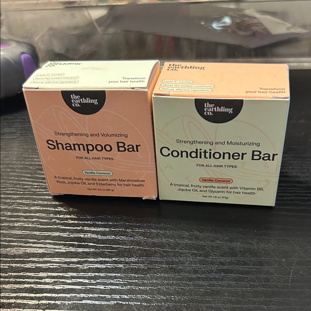 Vanilla Coconut Shampoo and Conditioner Bar Set